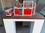 Playmobil brandweerkazerne en brandweerwagen, Kinderen en Baby's, Speelgoed | Playmobil, Ophalen, Gebruikt