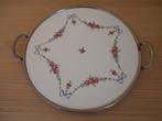 Dienblad, serveerschaal vintage, Ophalen of Verzenden, Gebruikt, Rond, Overige materialen