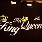 King & Queen t-shirt, Kleding | Heren, T-shirts, Nieuw, Ophalen of Verzenden, Zwart