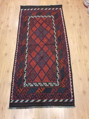 Handgeweven oosterse wollen kelim 216x100 beschikbaar voor biedingen