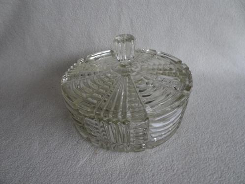 Mooie glazen koekjestrommel uit 50-er jaren, Antiek en Kunst, Curiosa en Brocante, Ophalen of Verzenden