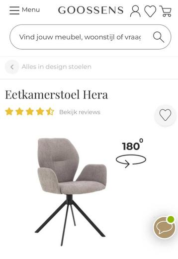4 Goossens Hera Eetkamerstoelen - Lichtgrijs beschikbaar voor biedingen