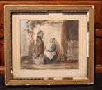 Mooie aquarel uit 1858, Ophalen of Verzenden