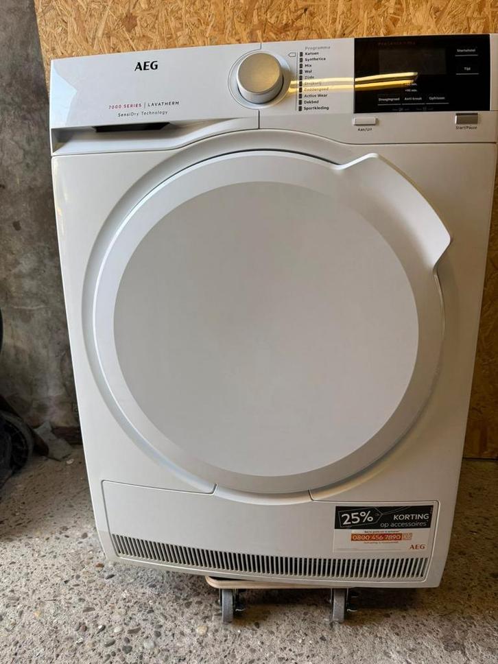 AEG 7000 Lavatherm Warmtepompdroger, Witgoed en Apparatuur, Wasdrogers, Zo goed als nieuw, Condens, Voorlader, 8 tot 10 kg, 85 tot 90 cm