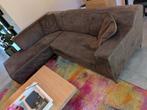 Goossens hoek bank lounge apache leder stiksels + 2 kussens, Ophalen, Hoekbank, Zo goed als nieuw, 150 cm of meer