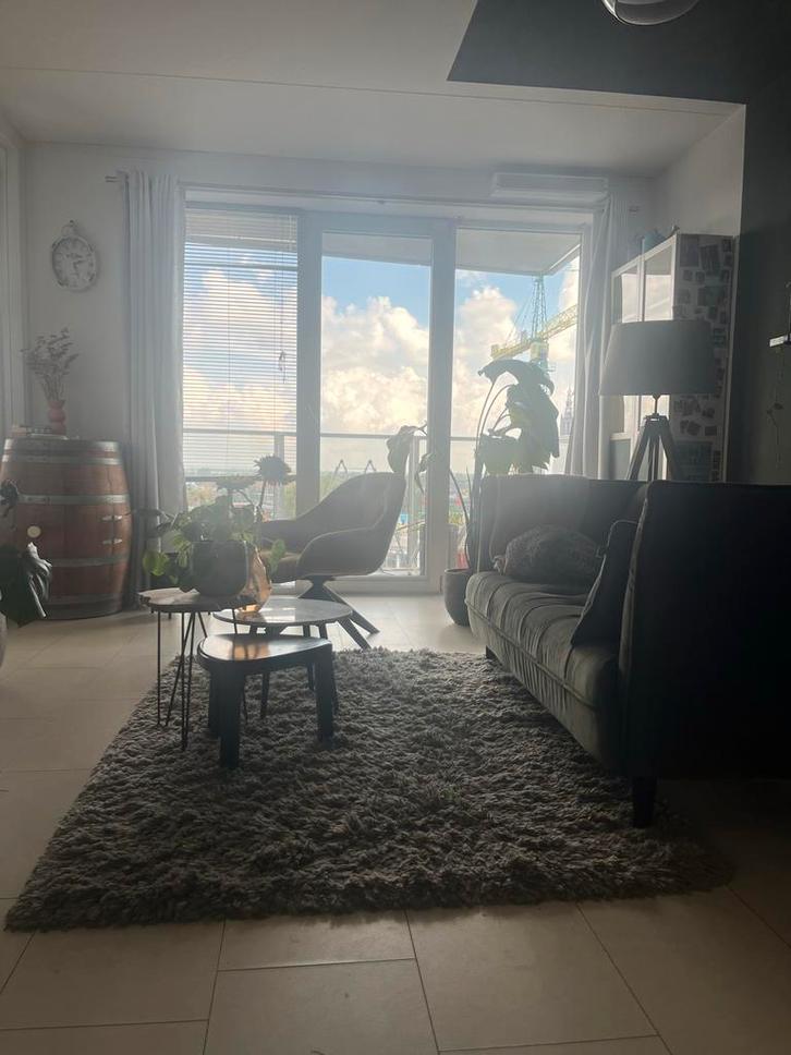 Grijs Hoogpolig Vloerkleed (200x140), Huis en Inrichting, Stoffering | Tapijten en Kleden, Gebruikt, 150 tot 200 cm, 100 tot 150 cm