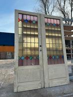 Set openslaande deuren met glas in lood 201x145cm., Ophalen