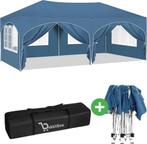 Dubbele partytent blauw 3x6 meter, Verzenden, Partytent, Minder dan 4 meter, Nieuw