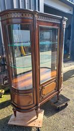 Klassieke vitrinekast, servieskast afm. 140 x 50cm en 190cm, Ophalen, Zo goed als nieuw, 25 tot 50 cm, 150 tot 200 cm