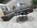 ZGAN Robuuste Ribstof Hoekbank - Taupe - 320 x 235, Ophalen, Ribstof hoekbank plofbank loungebank zandkleur hotel chique hip, Tweedehands