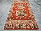 Vintage Perzisch wol vloerkleed Kazak medallion red 117x202