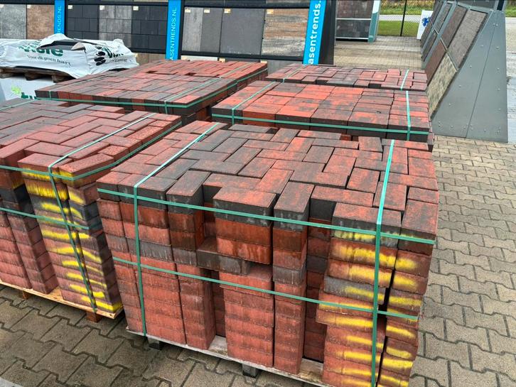 Restantpartij Betonklinkers 8 cm, Tuin en Terras, Tegels en Klinkers, Nieuw, Klinkers, Beton, 10 m² of meer, Ophalen