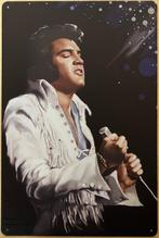 Elvis Presley wit pak reclamebord van metaal wandbord, Nieuw, Ophalen of Verzenden