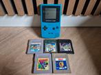 Game Boy Color Blauw + 5 Games, Ophalen of Verzenden, Gebruikt, Game Boy Color, Met games