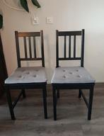 Ikea lijn "Stefan" - stoelen massief grenen, Huis en Inrichting, Stoelen, Ophalen, Gebruikt, Twee, Zwart