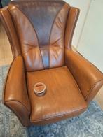 Set van twee leren fauteuils, Huis en Inrichting, Ophalen, Gebruikt