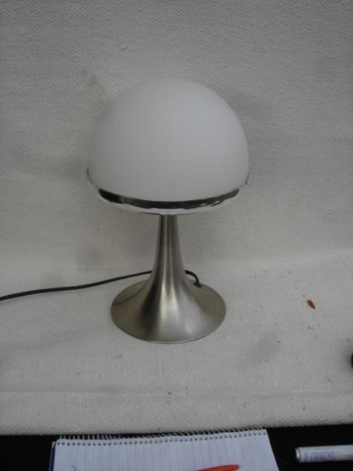 Mushroom tafellamp met Touch control , design , 90s, Huis en Inrichting, Lampen | Tafellampen, Gebruikt, Minder dan 50 cm, Glas