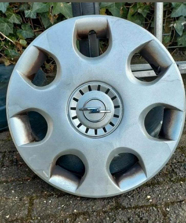 Wieldop Opel,merk,embleem,kunststof,grijs,buitenmaat,42 cm, Auto diversen, Wieldoppen, Gebruikt, Ophalen of Verzenden