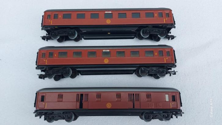 3 Mooie wagons Märklin 4020 / 4020 / 4021 - Zweedse SJ, Hobby en Vrije tijd, Modeltreinen | H0, Gebruikt, Wagon, Wisselstroom