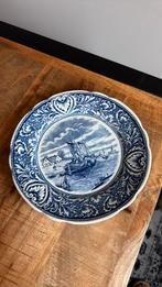 Vintage antiek delfts blauw wand bord Royal Sphinx by Boch, Antiek en Kunst, Ophalen of Verzenden