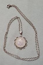 Zilveren ketting met hanger - halve gulden 1930, Overige voorstellingen, Ophalen of Verzenden, Zo goed als nieuw, Zilver