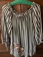 Zwart wit gestreepte blouse, tuniek, bloes; oto 65 cm; pauw, Kleding | Dames, Ophalen of Verzenden, Zo goed als nieuw, Wit, Blouse of Tuniek