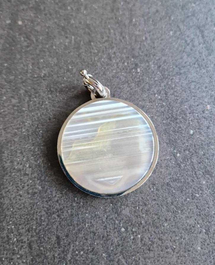 Prachtige GROTE hanger DYRBERG KERN met NATUURSTEEN, Sieraden, Tassen en Uiterlijk, Kettinghangers, Zo goed als nieuw, Zilver