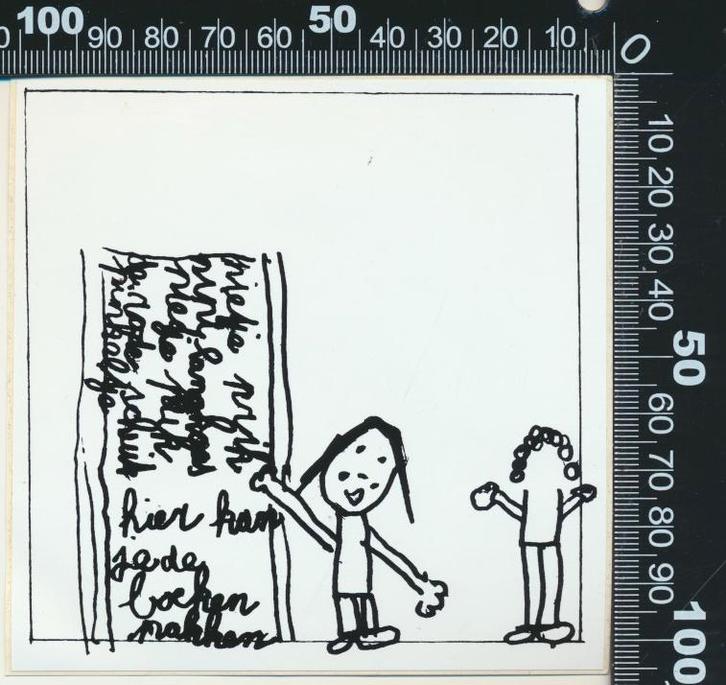 Sticker: Openbare Bibliotheek Wanroy - 25 Jaar (4), Verzamelen, Stickers, Zo goed als nieuw, Bedrijf of Vereniging, Verzenden