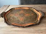 Vintage Florentijns dienblad - goud/oranje, Huis en Inrichting, Ophalen of Verzenden, Rechthoekig