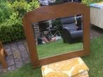 Antieke spiegel in eikenhouten lijst, Ophalen, Overige vormen, 50 tot 100 cm, Minder dan 100 cm
