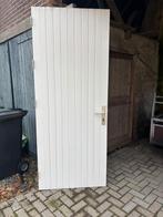 Garagedeur - Buitendeur -Wit, Doe-het-zelf en Verbouw, Ophalen, 80 tot 100 cm, 215 cm of meer, Hout