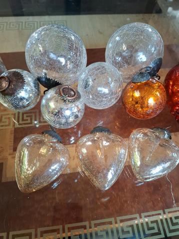 Antieke glazen kerstballen  beschikbaar voor biedingen