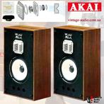 1965 set Akai SW-127 Single 2 Way Speaker Speakers vintage, Audio, Tv en Foto, Luidsprekers, Overige merken, Gebruikt, Ophalen of Verzenden