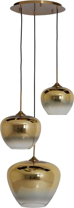Light & Living Mayson Hanglamp - Goud, Huis en Inrichting, Lampen | Hanglampen, Nieuw, 75 cm of meer, Glas, Ophalen of Verzenden
