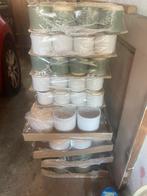 Grote partij stenen potjes.Eno pott matt grey and green., Ophalen of Verzenden, Nieuw, Overige materialen