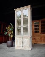 Franse Vitrinekast  Greywash Buffetkast | Espagnolet #2283, Huis en Inrichting, Kasten | Vitrinekasten, Niet ingevuld, 200 cm of meer