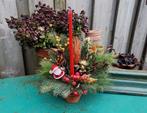 Kerststuk met groen+ gedroogde vrucht /bloemen en vruchten, Ophalen, ., Zo goed als nieuw, .
