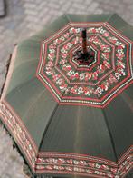 Vintage Paraplu met Stoffen Bekleding, Ophalen of Verzenden, Gedragen, Groen, Overige typen