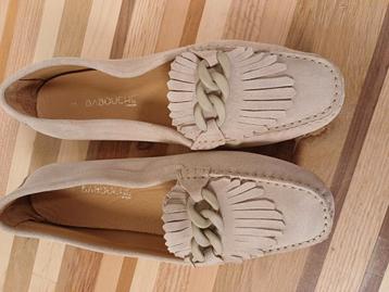 Beige suède mocassins maat 45  beschikbaar voor biedingen