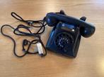 Vintage Zwarte Telefoon met Draaischijf ptt, Telecommunicatie, Vaste telefoons | Niet Draadloos, Ophalen of Verzenden, Gebruikt