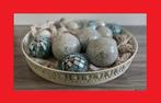 DECORATIE schaal incl decoratie ballen takken groen grijs, Huis en Inrichting, Woonaccessoires | Schalen en Manden, Overige materialen