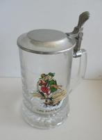 Bierpul Duits tin deksel 3.  Bierkrug Zinndeckel “Liebe mach, Ophalen of Verzenden, Zo goed als nieuw, Pul(len), Overige merken