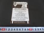 sticker beijer bv naaimachinemeubelen - naaimachine meubel, Verzamelen, Ophalen, Zo goed als nieuw, Bedrijf of Vereniging