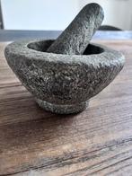 Authentieke Stenen Vijzel met Stamper, Huis en Inrichting, Ophalen of Verzenden, Gebruikt