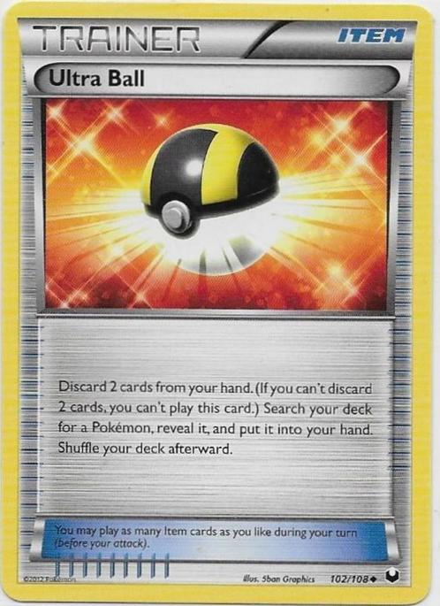 Pokemon Dark Explorers,  Ultra Ball [uncommon] 102/108, Hobby en Vrije tijd, Verzamelkaartspellen | Pokémon, Nieuw, Losse kaart