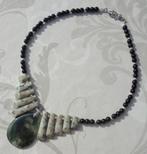 handwerk ketting, Verzenden, Zwart, Nieuw, Steen of Mineraal