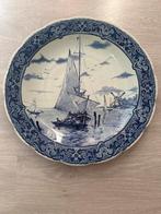 Delfts Blauw Bord met Zeilschip, Antiek en Kunst, Antiek | Wandborden en Tegels, Ophalen of Verzenden