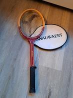 Houten snauwert tennisracket met leren hoes, Ophalen of Verzenden, Zo goed als nieuw, Racket, Overige merken