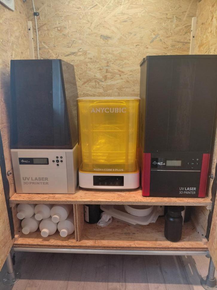 Volledige resin printer combi, Computers en Software, 3D Printers, Zo goed als nieuw, Ophalen