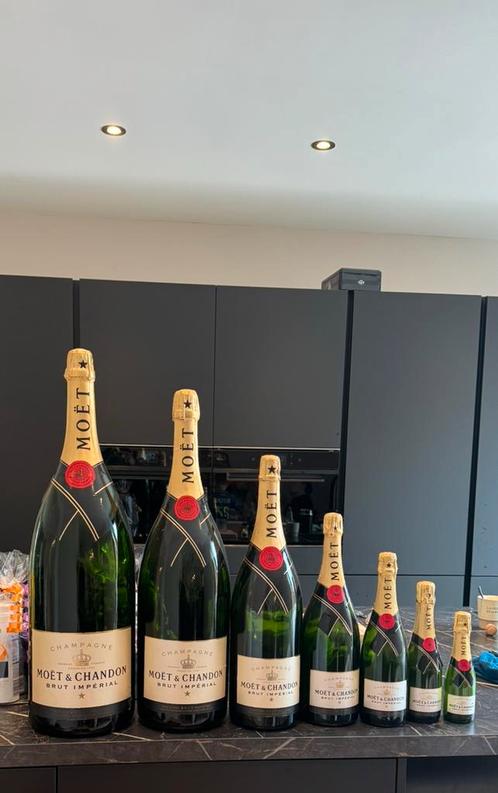 Moet Chandon flessen alle maten (9L tot kleinste) - DUMMIES, Verzamelen, Wijnen, Zo goed als nieuw, Champagne, Frankrijk, Ophalen of Verzenden